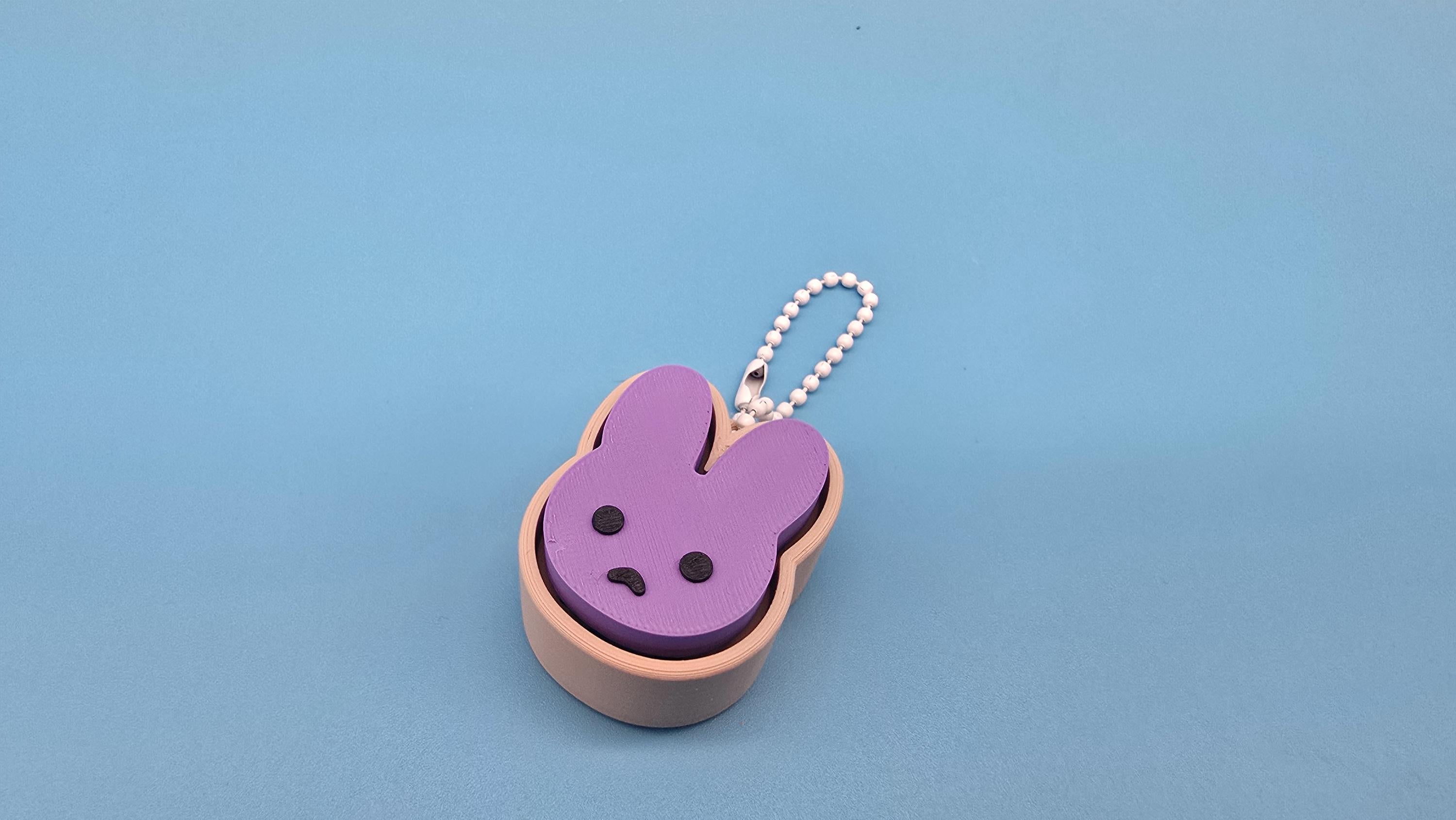 Bunny & Carrot Clicker Keychain | Satisfying Click | Sensory Fidget Toy | Rabbit Fidget