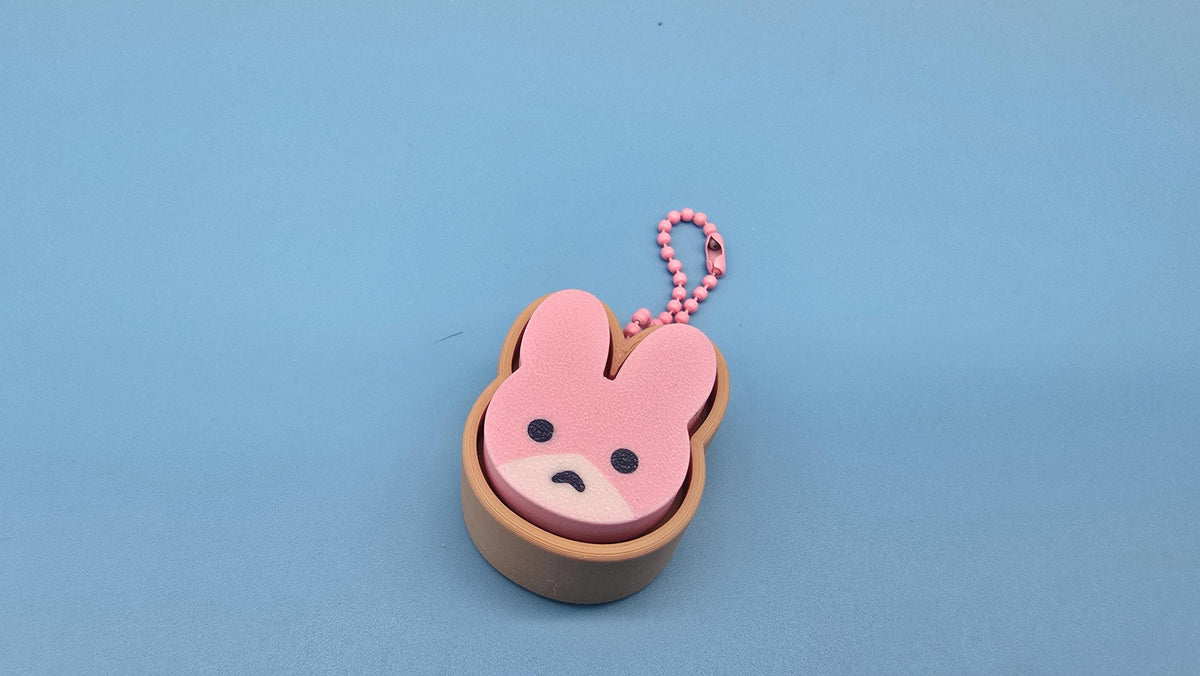 Bunny & Carrot Clicker Keychain | Satisfying Click | Sensory Fidget Toy | Rabbit Fidget