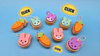 Bunny & Carrot Clicker Keychain | Satisfying Click | Sensory Fidget Toy | Rabbit Fidget
