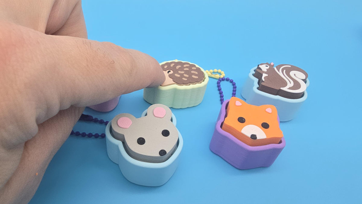 Woodland Clicker Keychain | Satisfying Click | Sensory Fidget Toy | Forest Animal Fidget