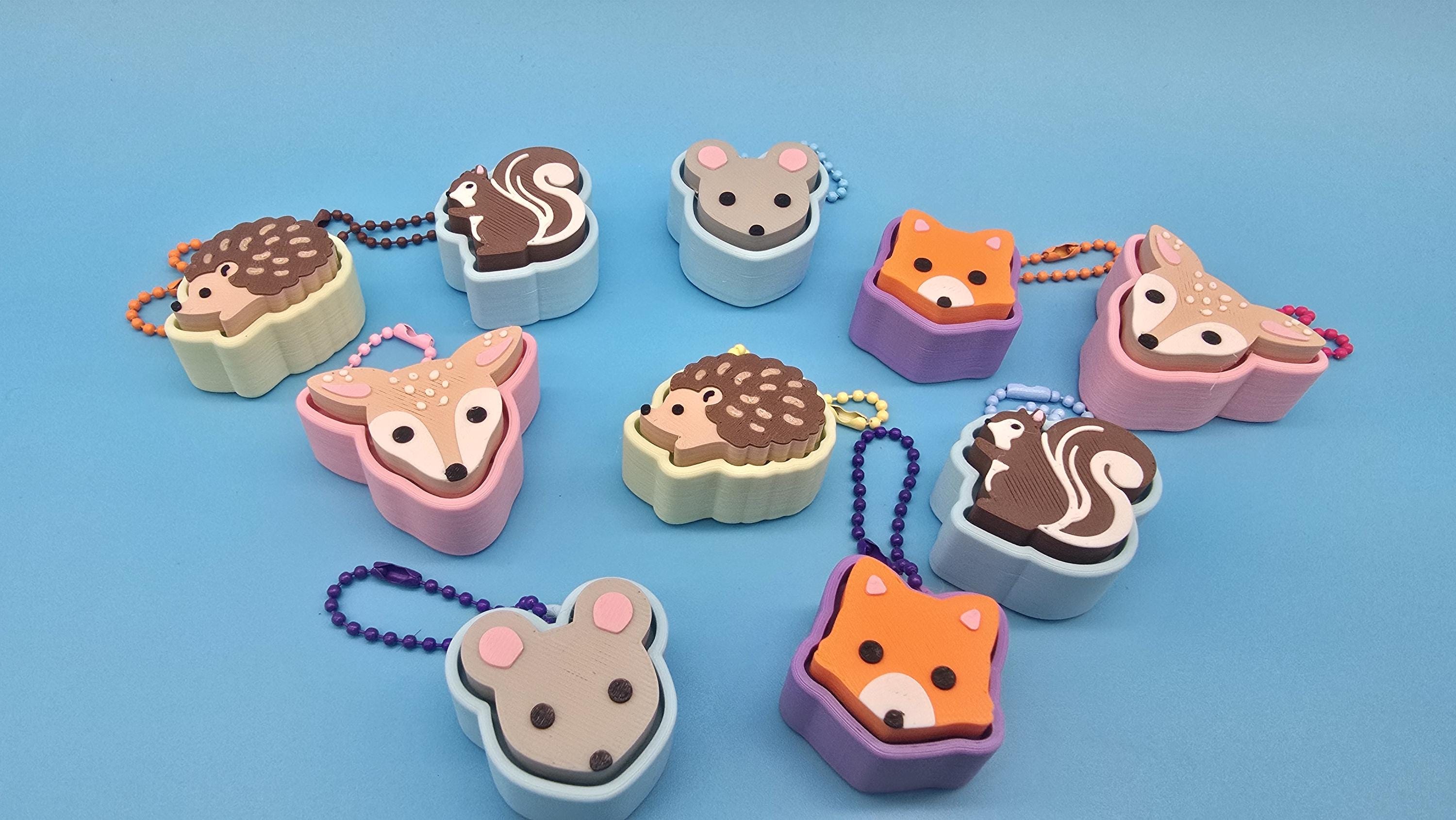 Woodland Clicker Keychain | Satisfying Click | Sensory Fidget Toy | Forest Animal Fidget