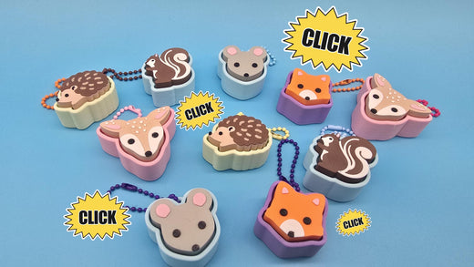 Woodland Clicker Keychain | Satisfying Click | Sensory Fidget Toy | Forest Animal Fidget
