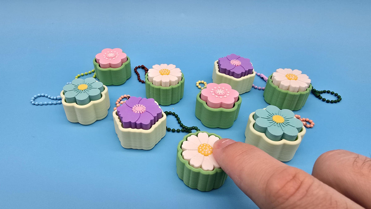 Garden Clicker Keychain | Satisfying Click | Sensory Fidget Toy | Floral Fidget