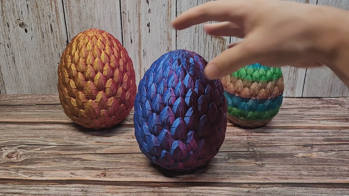 Mystery Egg & Dragons - 3D Printed Fidget
