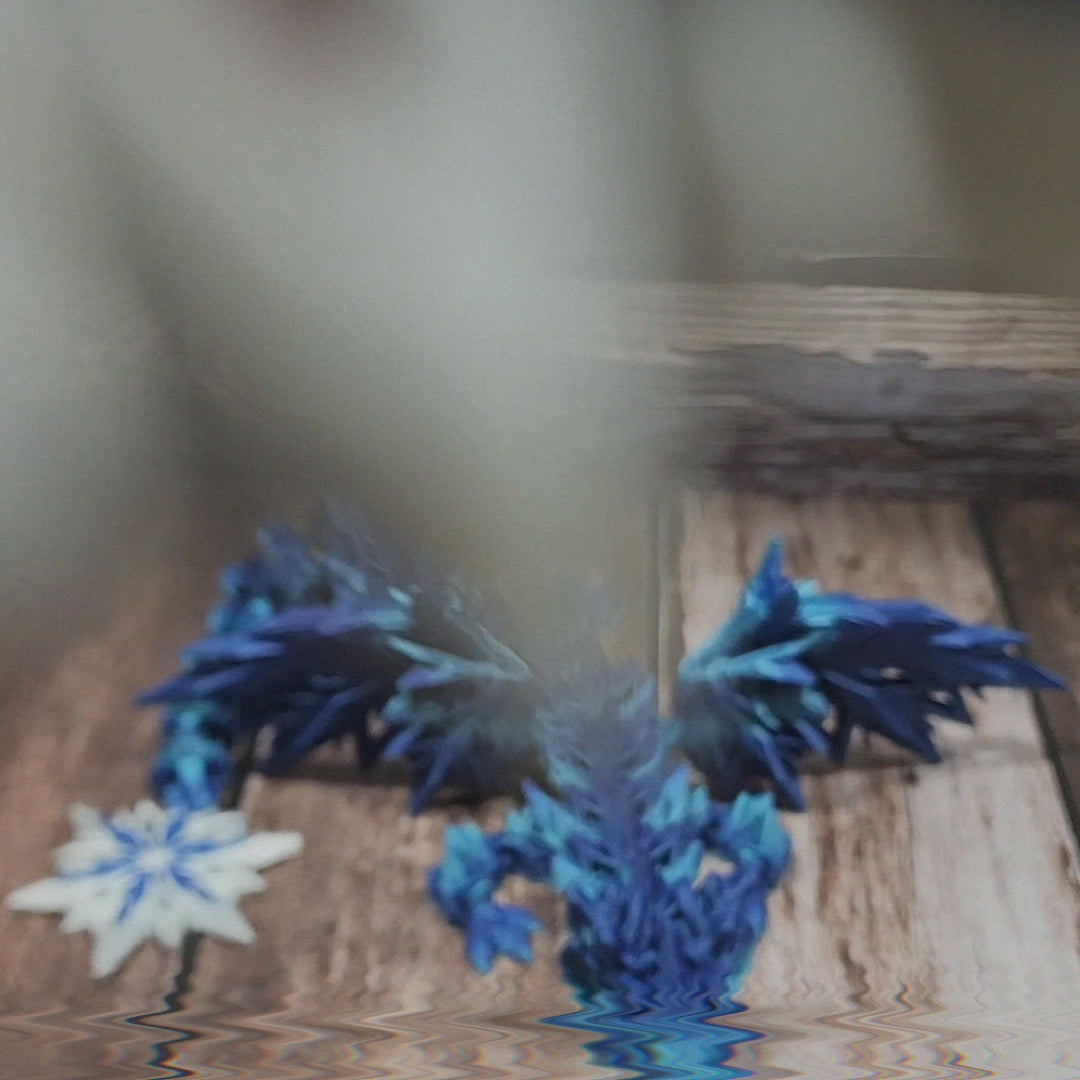 Winter Dragon - 3D Printed Articulated Dragon Fidget