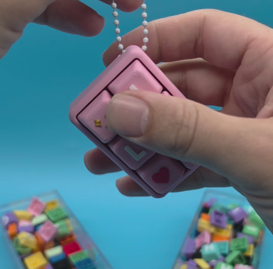 Personalized Grid Clicker Keychain