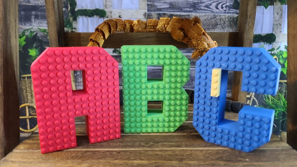 Personalized Large Name Plate - Custom Brick Letters