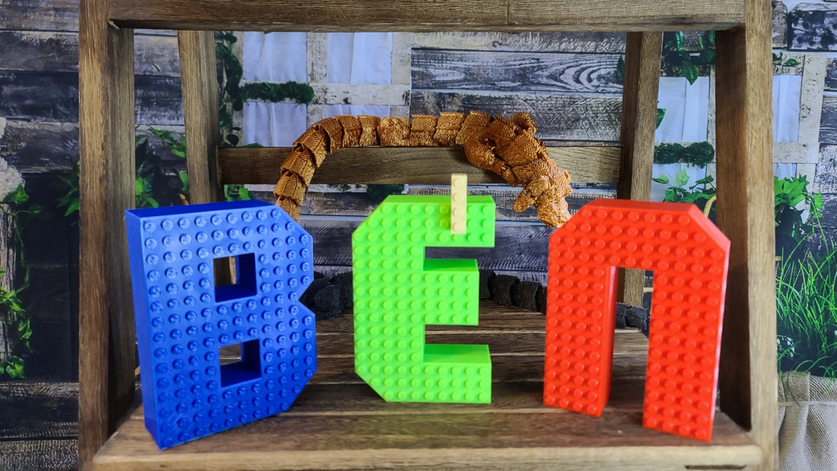 Personalized Large Name Plate - Custom Brick Letters