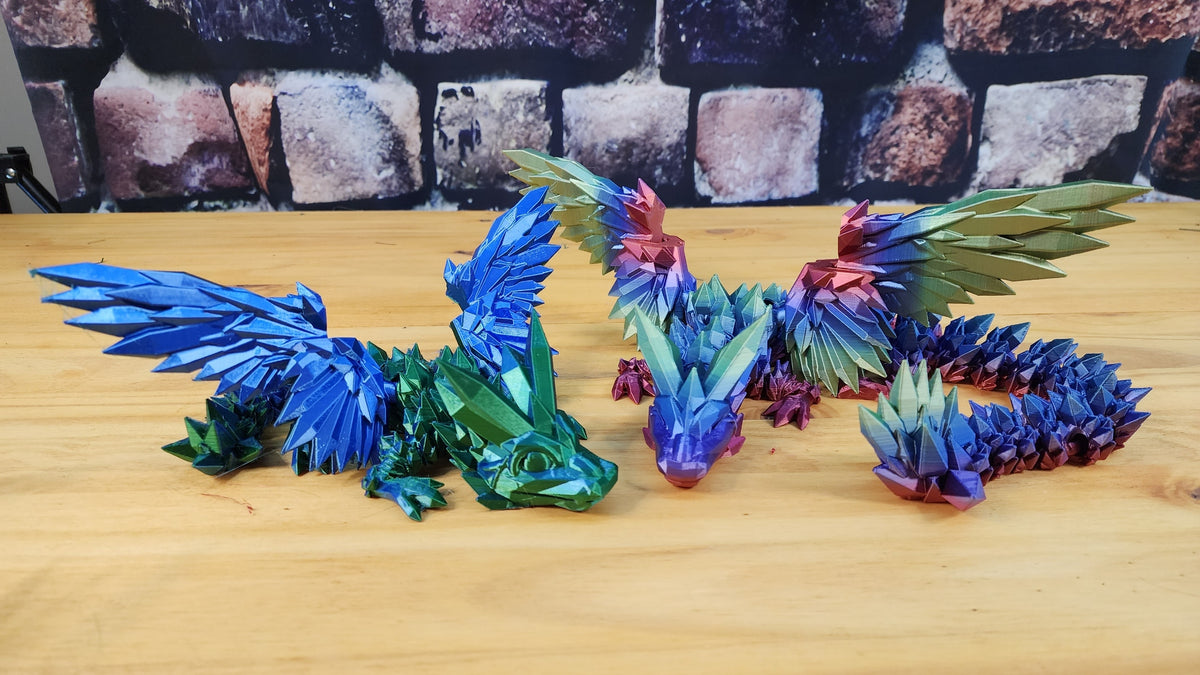Crystal Wing Dragon - Articulated 3d Print