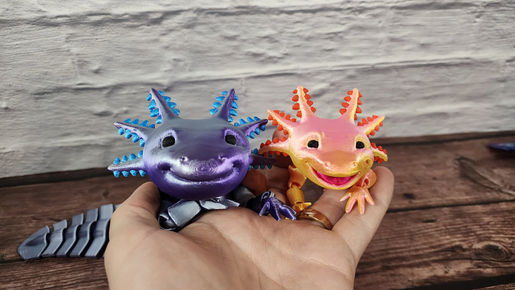 Detailed Axolotl - 3D Printed Fidget