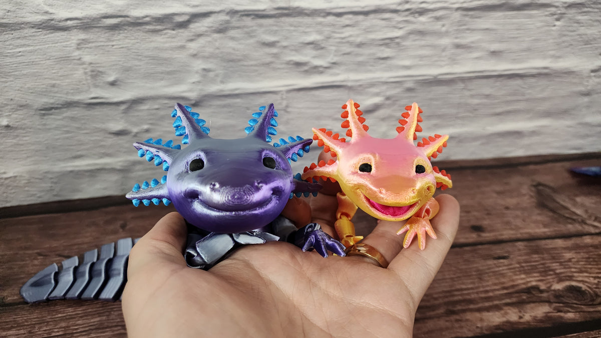 Detailed Axolotl - 3D Printed Fidget