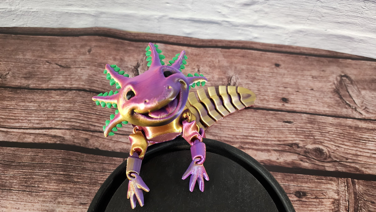 Detailed Axolotl - 3D Printed Fidget